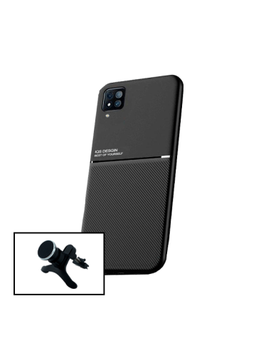 Kit Capa Magnetic Lux + Suporte Magnético de Carro Reforçado para Samsung Galaxy A12 Nacho