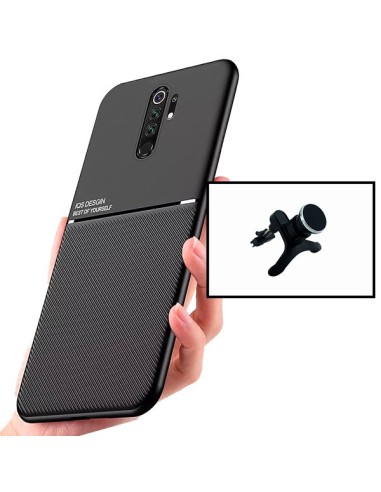 Kit Capa Magnetic Lux + Suporte Magnético de Carro Reforçado para Xiaomi Redmi 9