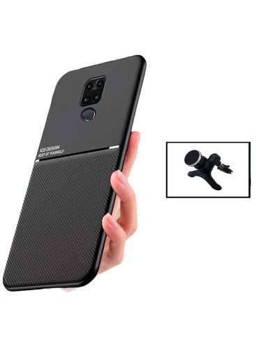 Kit Capa Magnetic Lux + Suporte Magnético de Carro Reforçado para Xiaomi Redmi Note 10 Lite