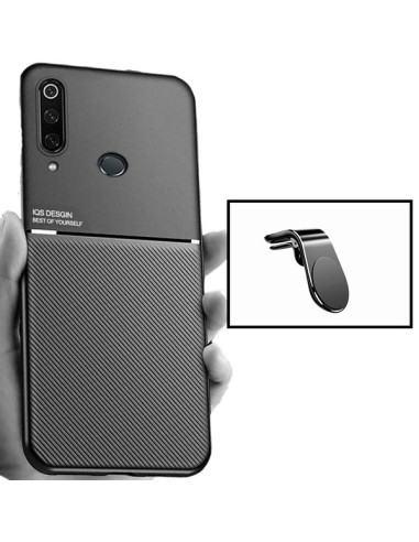 Kit Capa Magnetic Lux + Suporte Magnético L Safe Driving para Huawei P30 Lite New Edition