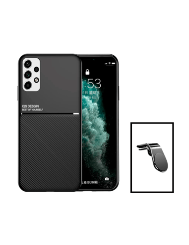 Kit Capa Magnetic Lux + Suporte Magnético L Safe Driving para Samsung Galaxy A13 - Preto