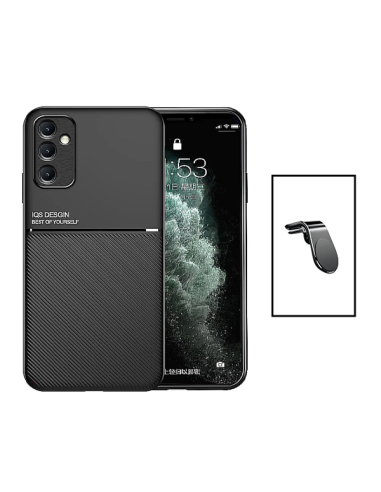 Kit Capa Magnetic Lux + Suporte Magnético L Safe Driving para Samsung Galaxy A14 - Preto