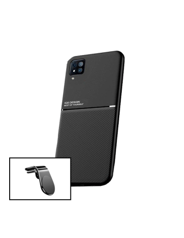 Kit Capa Magnetic Lux + Suporte Magnético L Safe Driving para Samsung Galaxy M12