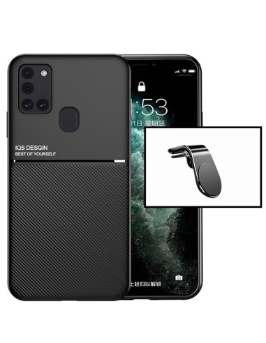 Kit Capa Magnetic Lux + Suporte Magnético L Safe Driving para Samsung Galaxy M30s