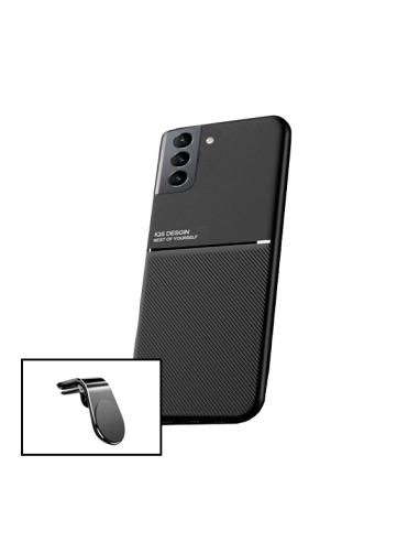 Kit Capa Magnetic Lux + Suporte Magnético L Safe Driving para Samsung Galaxy S21