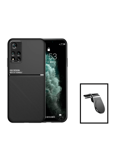 Kit Capa Magnetic Lux + Suporte Magnético L Safe Driving para Xiaomi 11i HyperCharge - Preto