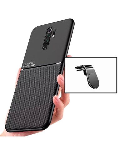 Kit Capa Magnetic Lux + Suporte Magnético L Safe Driving para Xiaomi Redmi 9