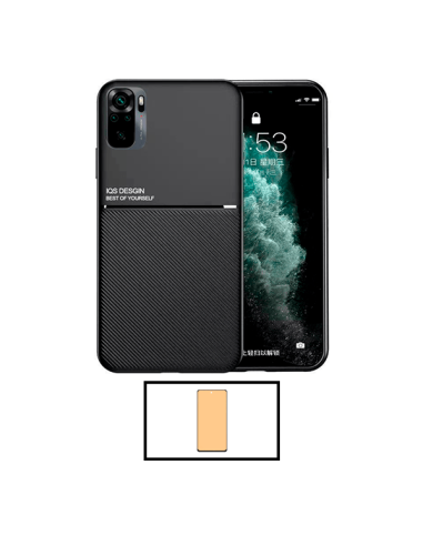 Kit Capa Magnetic Lux + Vidro Temperado CeramicGlass Full Cover para Xiaomi Redmi 10 Prime 2022 - Preto