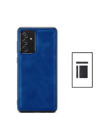 Kit Capa MagneticLeather + Carteira Magnetic Wallet para Samsung Galaxy A04s - Azul
