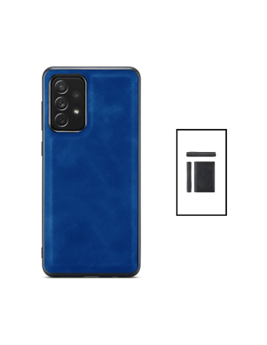Kit Capa MagneticLeather + Carteira Magnetic Wallet para Samsung Galaxy A52 5G - Azul