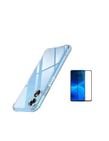 Kit Capa SuperProtect + Vidro Premium Full Cover para Oppo A18 - Transparente