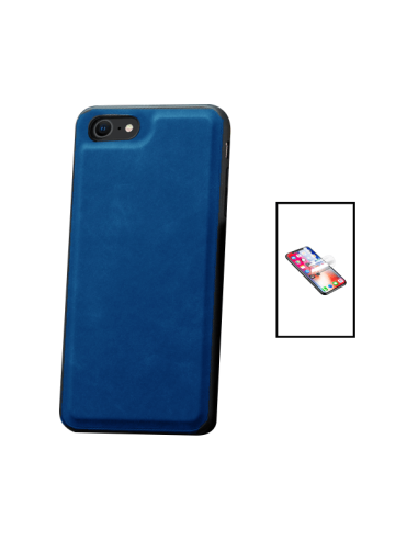 Kit Capa MagneticLeather + Película de Hydrogel para Apple iPhone 7 - Azul