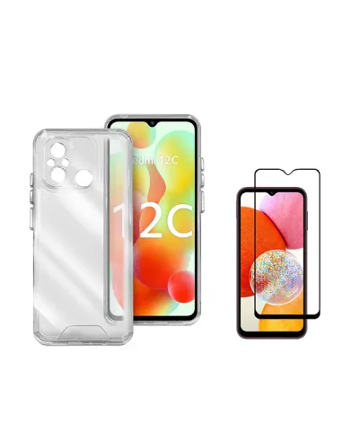 Kit Capa SuperProtect + Vidro Premium Full Cover para Xiaomi Poco C55 - Transparente