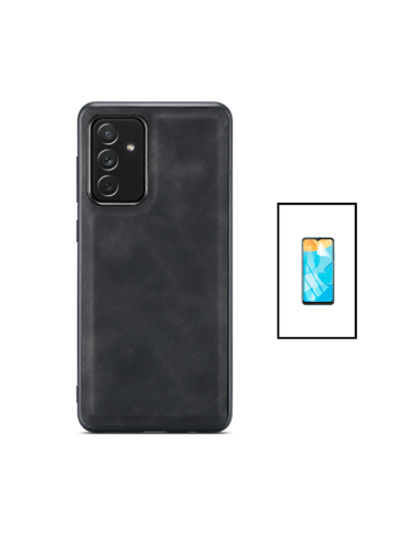 Kit Capa MagneticLeather + Película de Hydrogel para Samsung Galaxy A04s - Preta