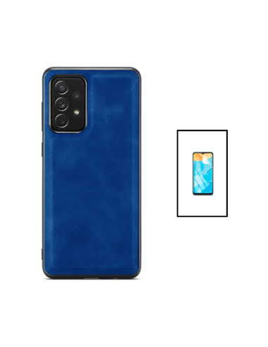 Kit Capa MagneticLeather + Película de Hydrogel para Samsung Galaxy A52 - Azul