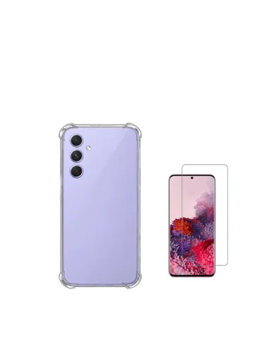 Kit Capa SuperProtect + Película de Vidro Temperado ClearGlass  para Samsung Galaxy A55 5G - Transparente