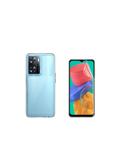 Kit Capa SuperProtect + Pelicula Hydrogel Frente  para Oppo A77 4G - Transparente