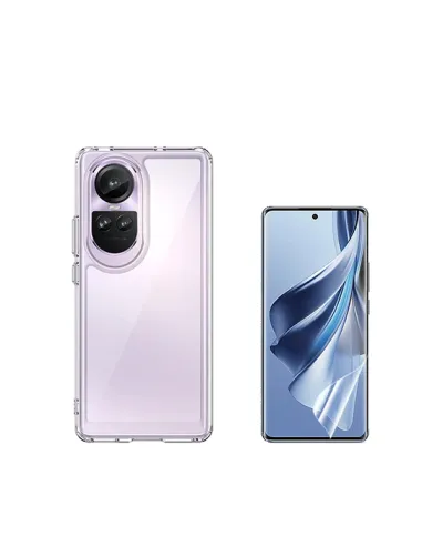 Kit Capa SuperProtect + Pelicula Hydrogel Frente  para Oppo Reno10 - Transparente