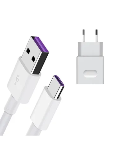 Kit Carregador + Cabo Ultra Rápido 40W Super Charge USB to Type C para Huawei