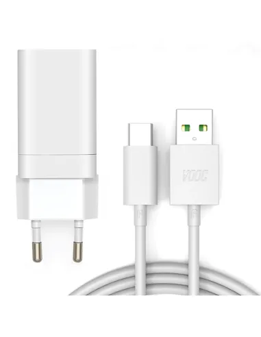 Kit Carregador 20W Fast Charge 4A VOOC 2.0 + Cabo Fast Charger Micro USB para Oppo