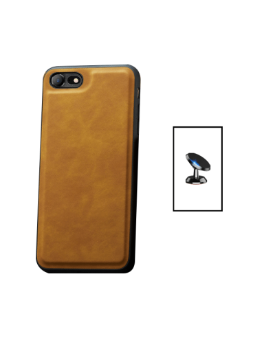Kit Capa MagneticLeather + Suporte Magnético para Apple iPhone 7 - Castanha