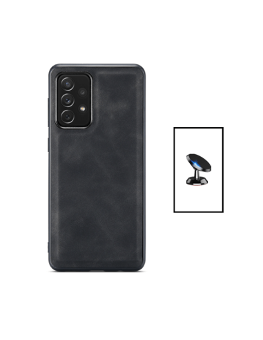 Kit Capa MagneticLeather + Suporte Magnético para Samsung Galaxy A52s - Preta