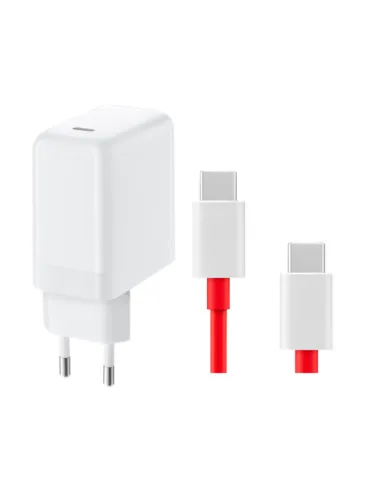 Kit Carregador Warp Charge 65w Fast Charge USB-C + Cabo de Carga Warp Charge Type-C 100cm para OnePlus