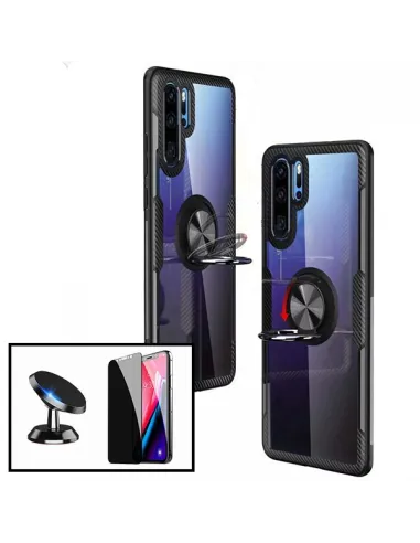 Kit Película Anti-Spy + Capa 3x1 Clear Armor + Suporte Magnético para iPhone 11 Pro Max