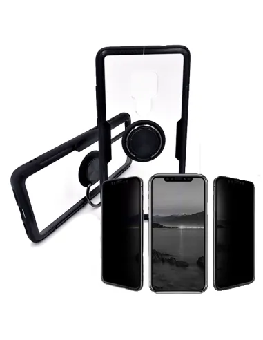 Kit Película Anti-Spy + Capa 3x1 Clear Armor para Huawei Mate 20