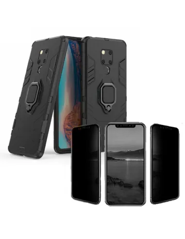 Kit Película Anti-Spy + Capa Military para Huawei Mate 20