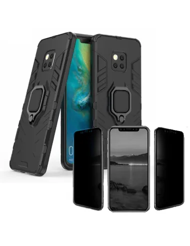 Kit Película Anti-Spy + Capa Military para Huawei Mate 20 Pro