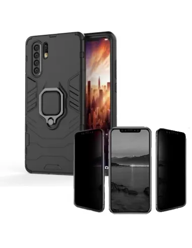 Kit Película Anti-Spy + Capa Military para Huawei P30