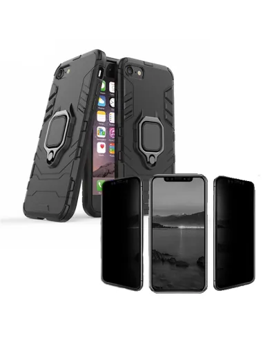 Kit Película Anti-Spy + Capa Military para iPhone SE New 2020