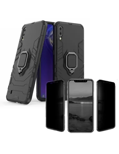 Kit Película Anti-Spy + Capa Military para Samsung Galaxy M20