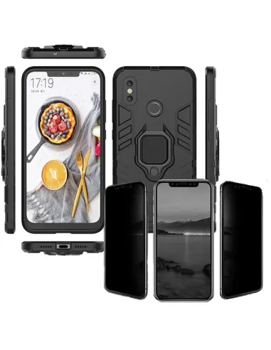 Kit Película Anti-Spy + Capa Military para Xiaomi Mi Max 3