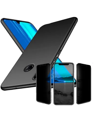 Kit Película Anti-Spy + Capa SlimShield para Huawei Honor 10 Lite - Preto