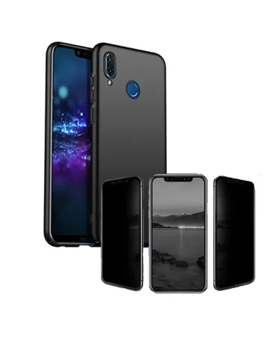 Kit Película Anti-Spy + Capa SlimShield para Huawei Honor 8X - Preto