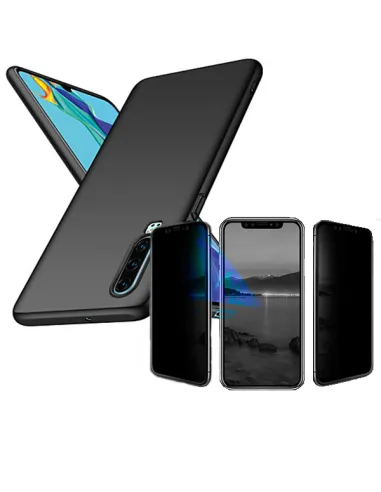 Kit Película Anti-Spy + Capa SlimShield para Huawei P30 - Preto