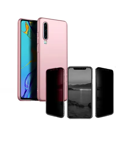 Kit Película Anti-Spy + Capa SlimShield para Huawei P30 - Rosa