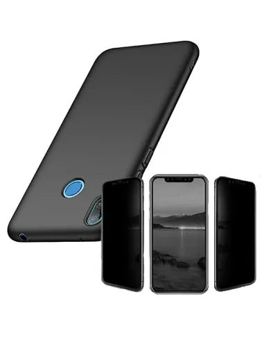 Kit Película Anti-Spy + Capa SlimShield para Huawei Y6 2019 - Preto