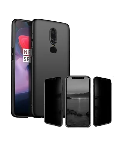 Kit Película Anti-Spy + Capa SlimShield para OnePlus 6 - Preto