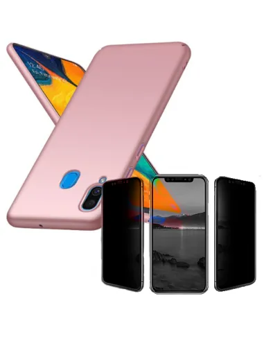 Kit Película Anti-Spy + Capa SlimShield para Samsung Galaxy A30 - Rosa