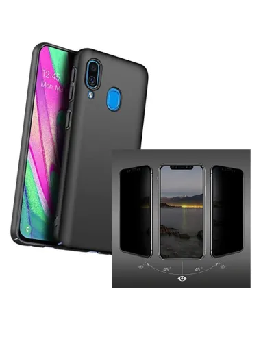 Kit Película Anti-Spy + Capa SlimShield para Samsung Galaxy A40 - Preto