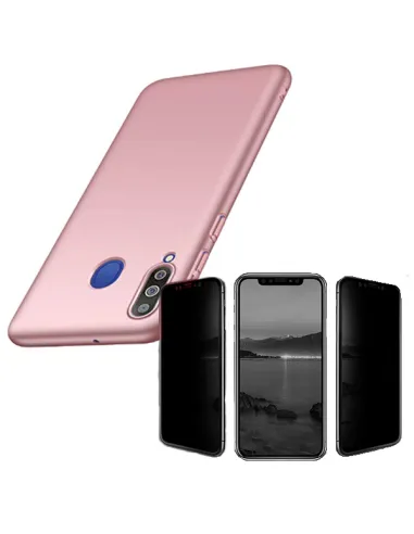 Kit Película Anti-Spy + Capa SlimShield para Samsung Galaxy M30 - Rosa