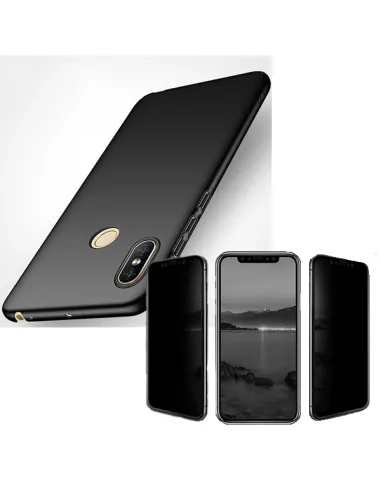 Kit Película Anti-Spy + Capa SlimShield para Xiaomi Mi Max 3 - Preto