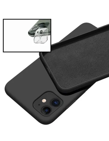 Kit Película de Câmara Traseira + Capa Silicone Líquido para iPhone 12 Mini