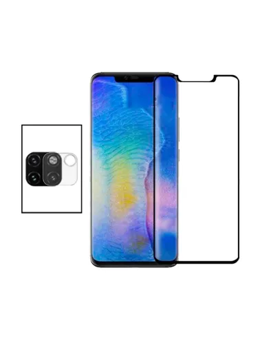 Kit Película de Camara Traseira + Vidro Temperado Vidro Full Cover Curved para Huawei Mate 20 Pro