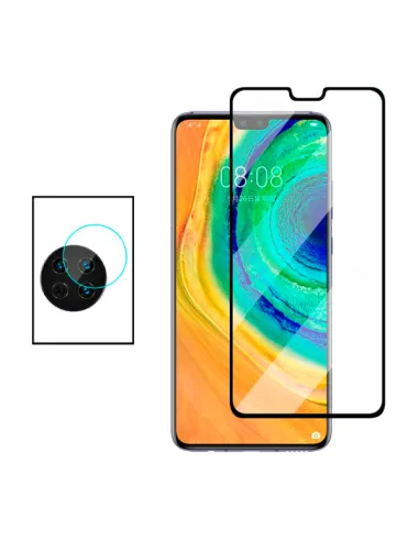 Kit Película de Camara Traseira + Vidro Temperado Vidro Full Cover Curved para Huawei Mate 30 Pro