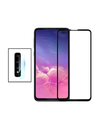 Kit Película de Camara Traseira + Vidro Temperado Vidro Full Cover Curved para Samsung Galaxy S10 Plus