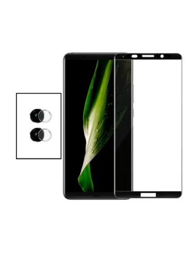 Kit Película de Camara Traseira + Vidro Temperado Vidro Full Cover para Huawei Mate 10